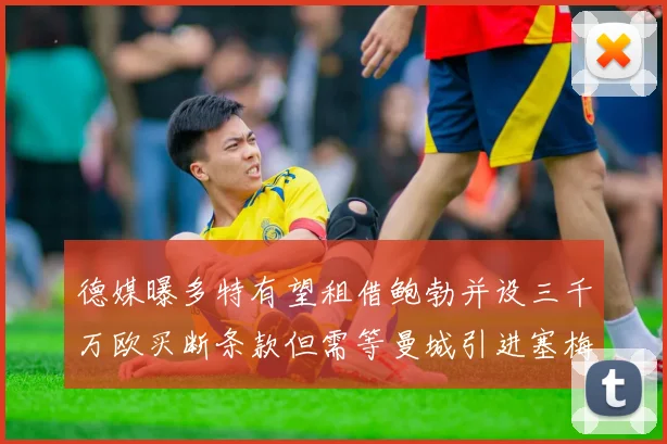 德媒曝多特有望租借鲍勃并设三千万欧买断条款但需等曼城引进塞梅尼奥